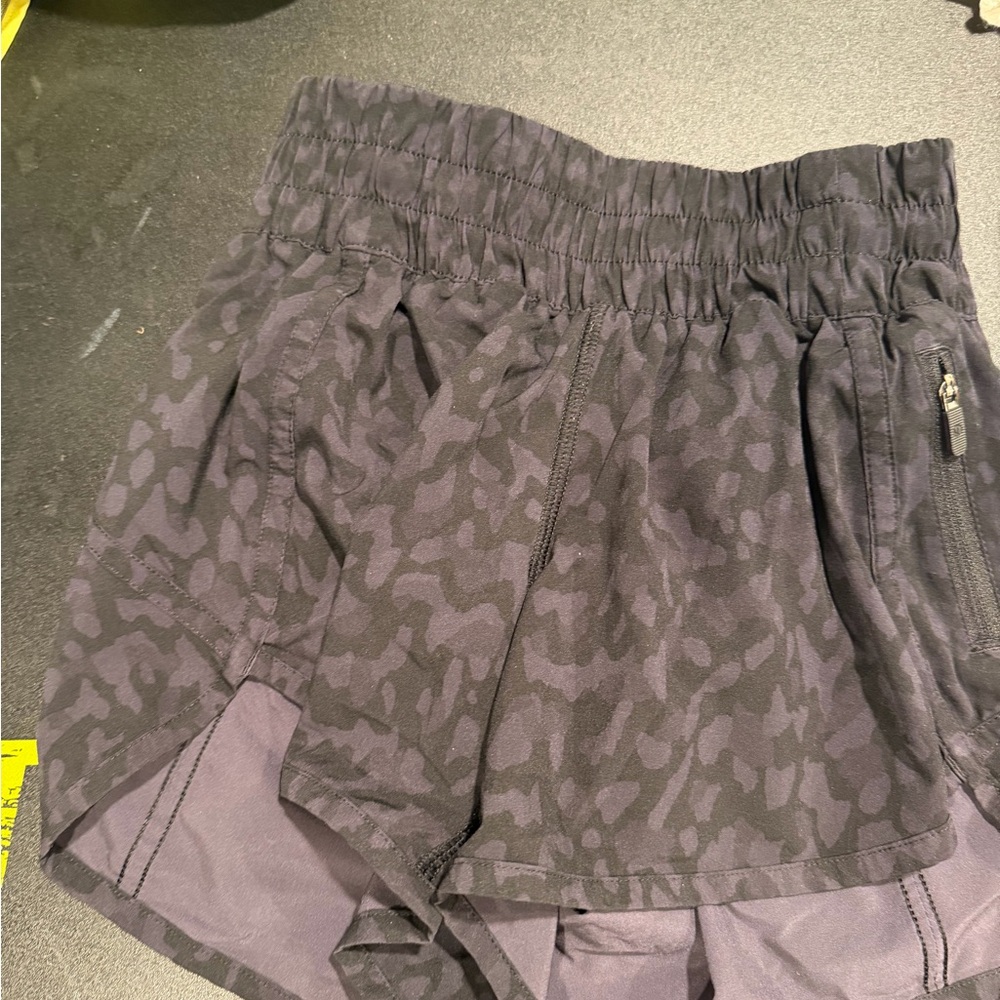 lululemon athletica Black Heathered Camo Athletic Shorts